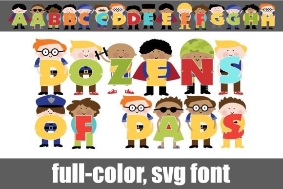 Dozens of Dads: A Playful Color Font for Creative Projects