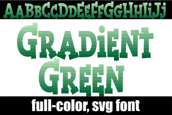 Gradient Green: Elevating Design with a Dynamic SVG Font