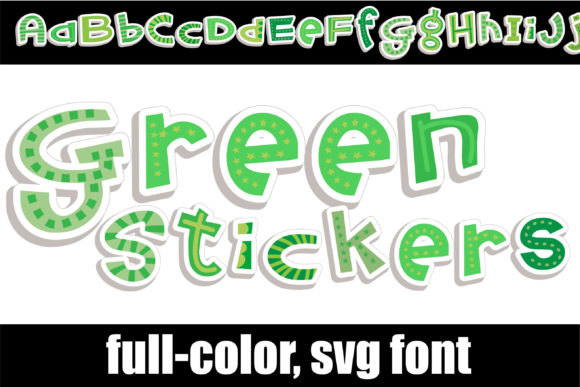 Green Stickers: A Vibrant Font for Bold Design