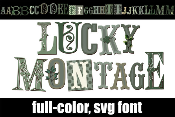 Lucky Montage: Elevate Your Designs with a Festive SVG Font