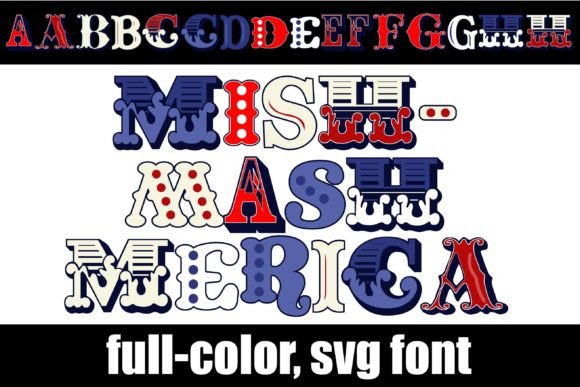 Mishmash Merica: A Bold Color Font for Patriotic Design