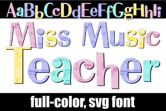 Miss Music Teacher: A Harmony of Color and Typography