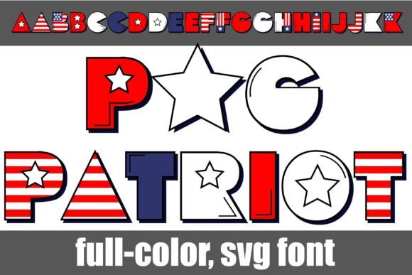 Pog Patriot: Elevating Visual Design with a Bold, Full-Color Font