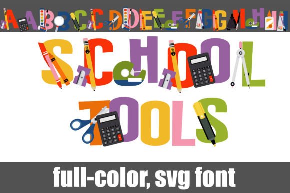 School Tools: Vibrant Typography for Educational Design