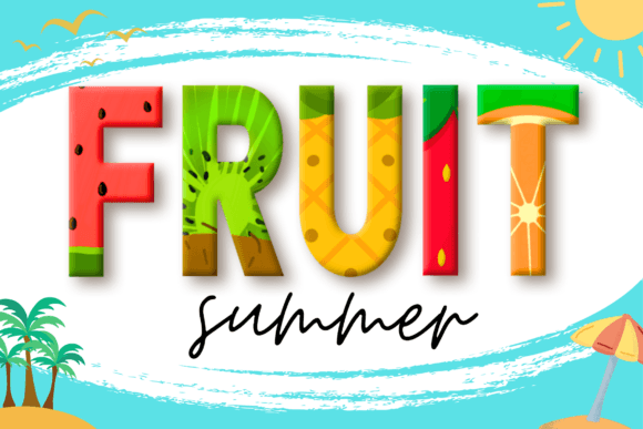 Summer Fruits: A Vibrant Color Font for Joyful Design
