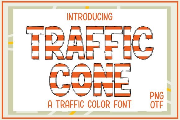 Traffic Cone: A Bold Color Font for Modern Design